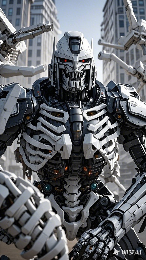 黑化骨化的变形金刚生化机器人ai绘画壁纸