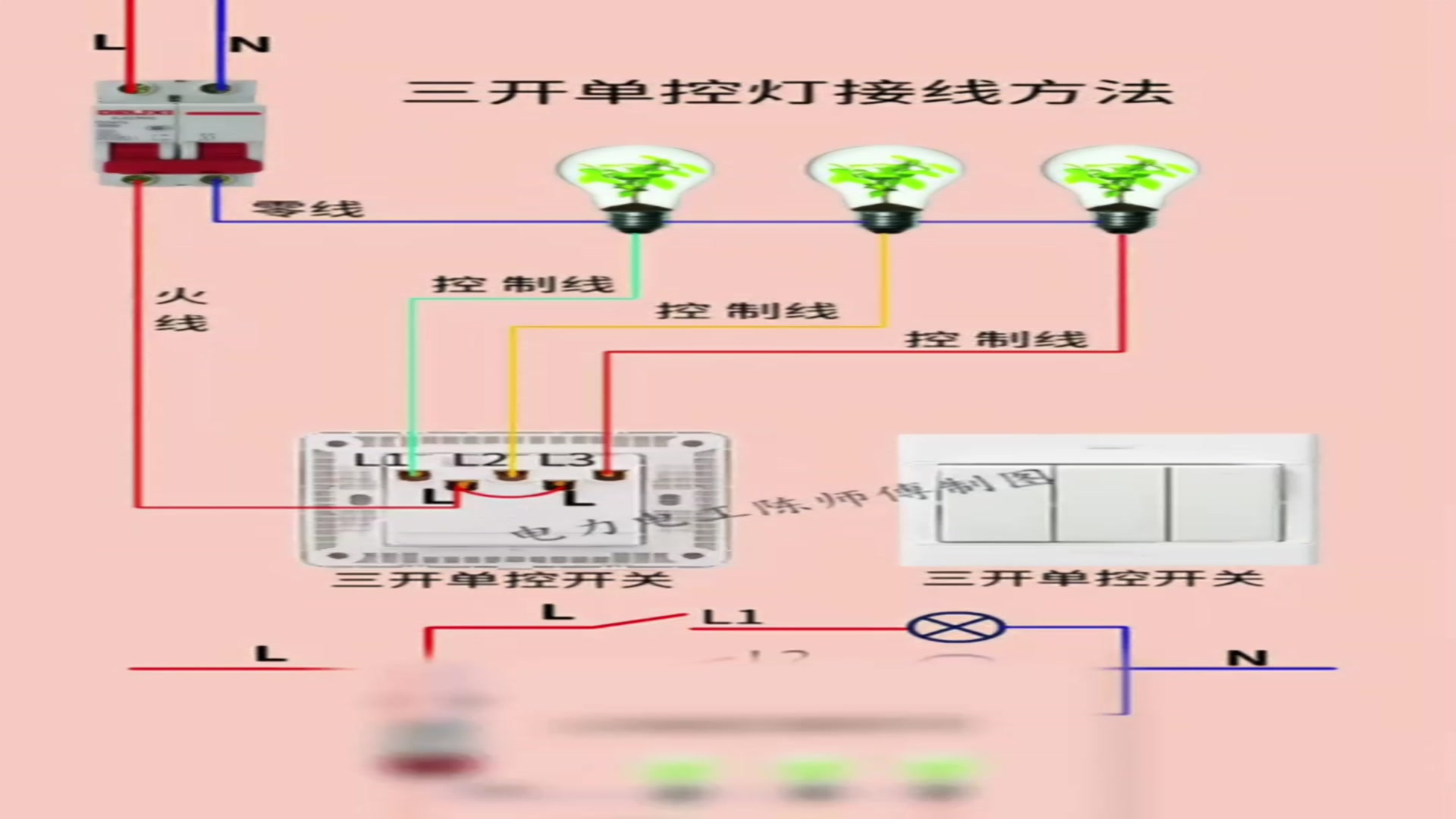 生活小技巧单开单控开关接线方法