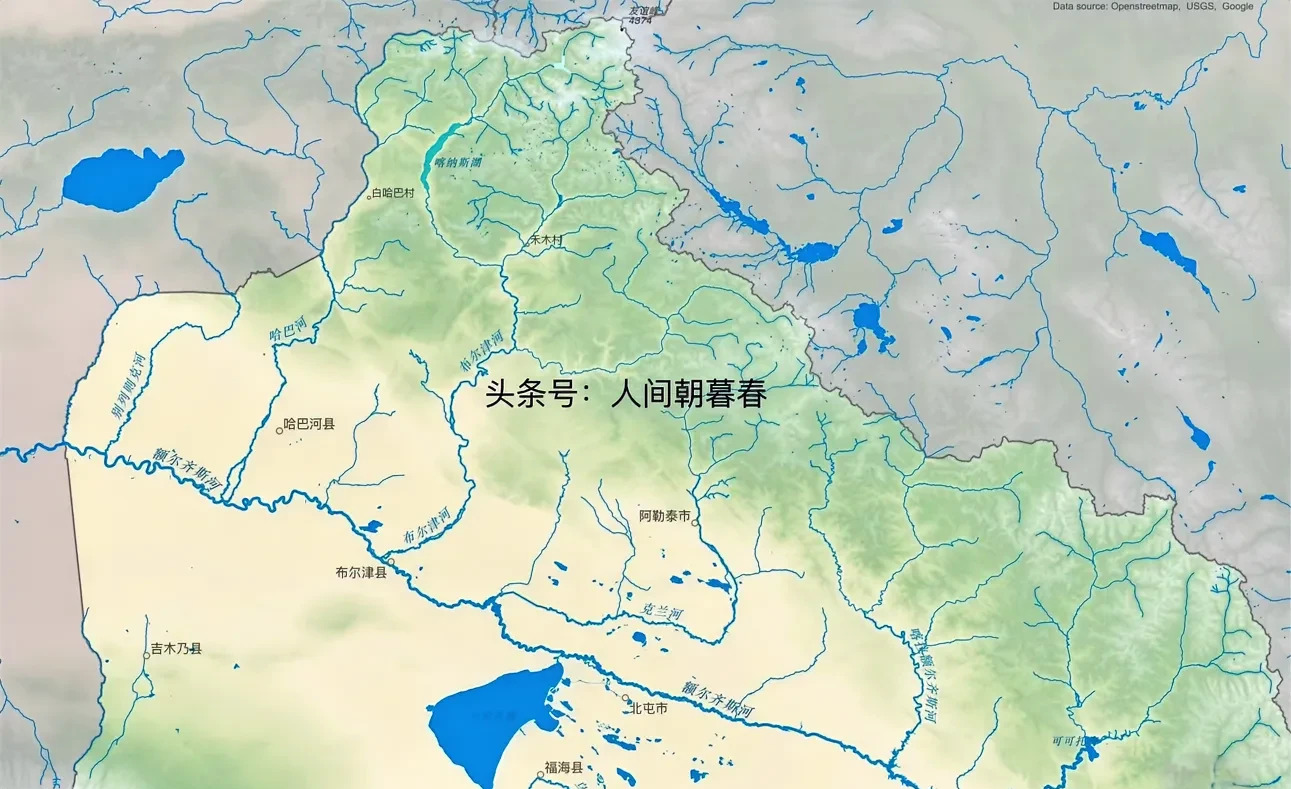 最近看地图发现,额尔齐斯河