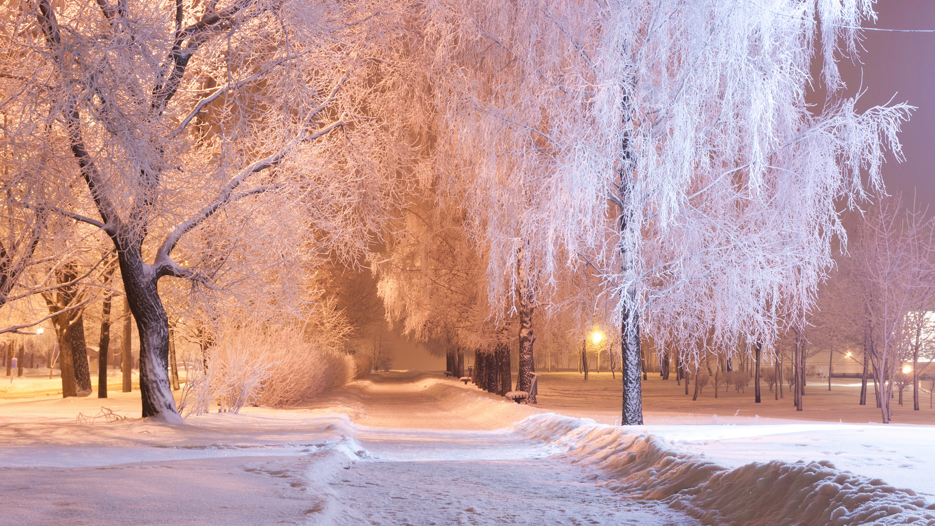 电脑桌面壁纸唯美雪景图片