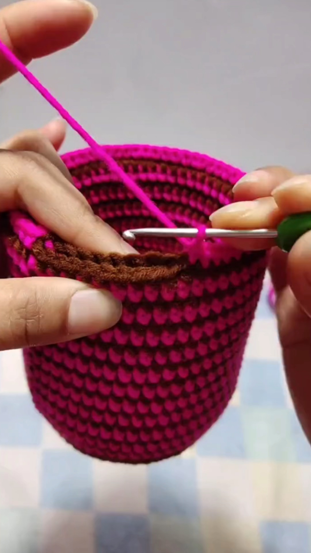 纯手工钩织收纳盒,喜欢的收藏