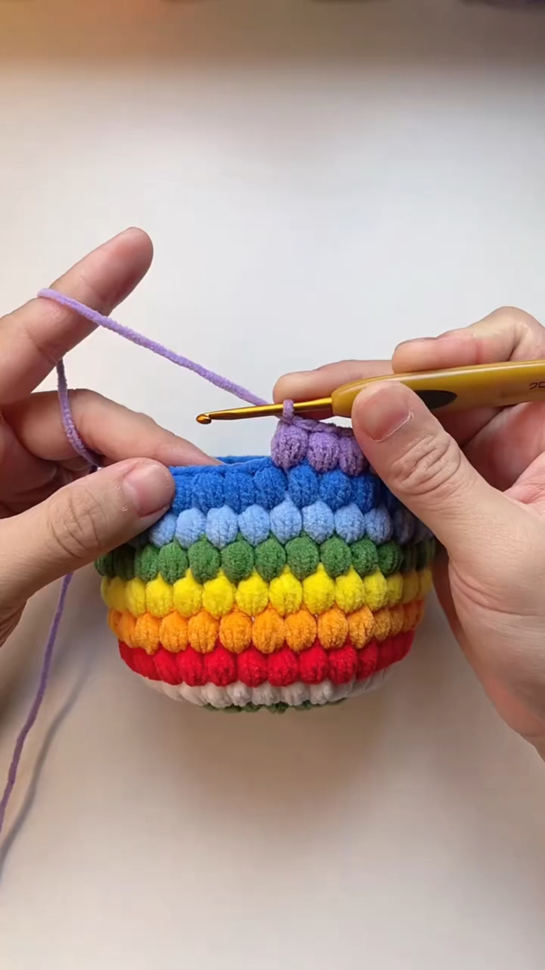 纯手工钩织收纳盒,精致好看