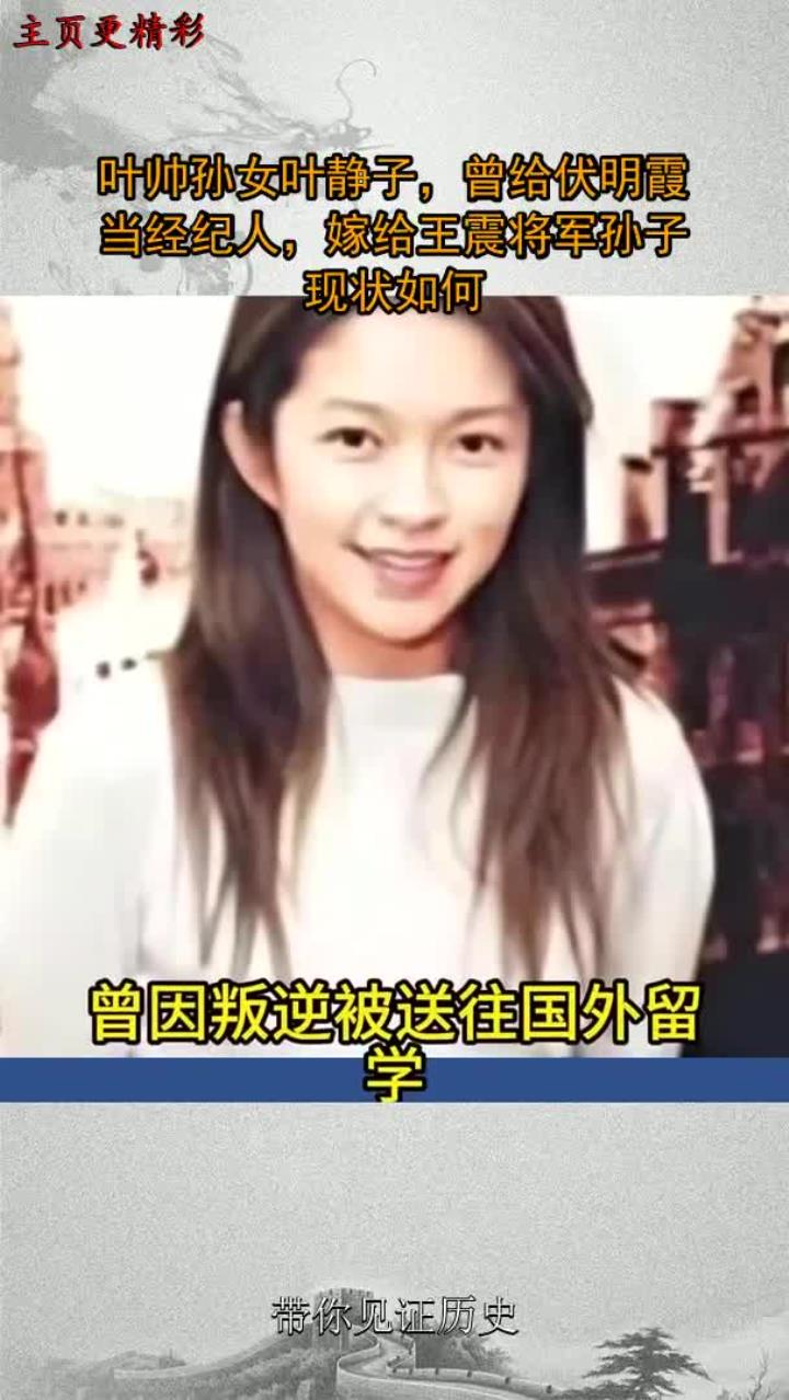 叶帅孙女叶静子,曾给伏明霞当经纪人,嫁给王震将军孙子现状如何