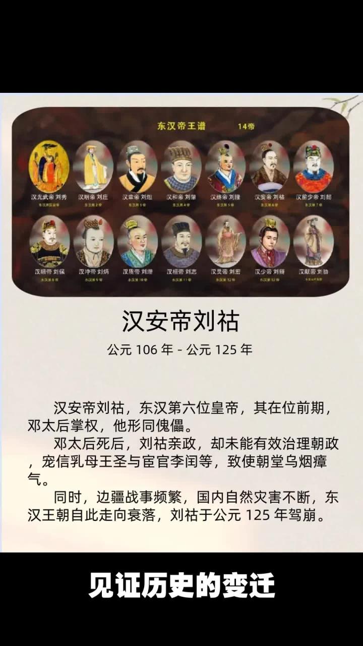 东汉十四位皇帝:汉安帝刘祜