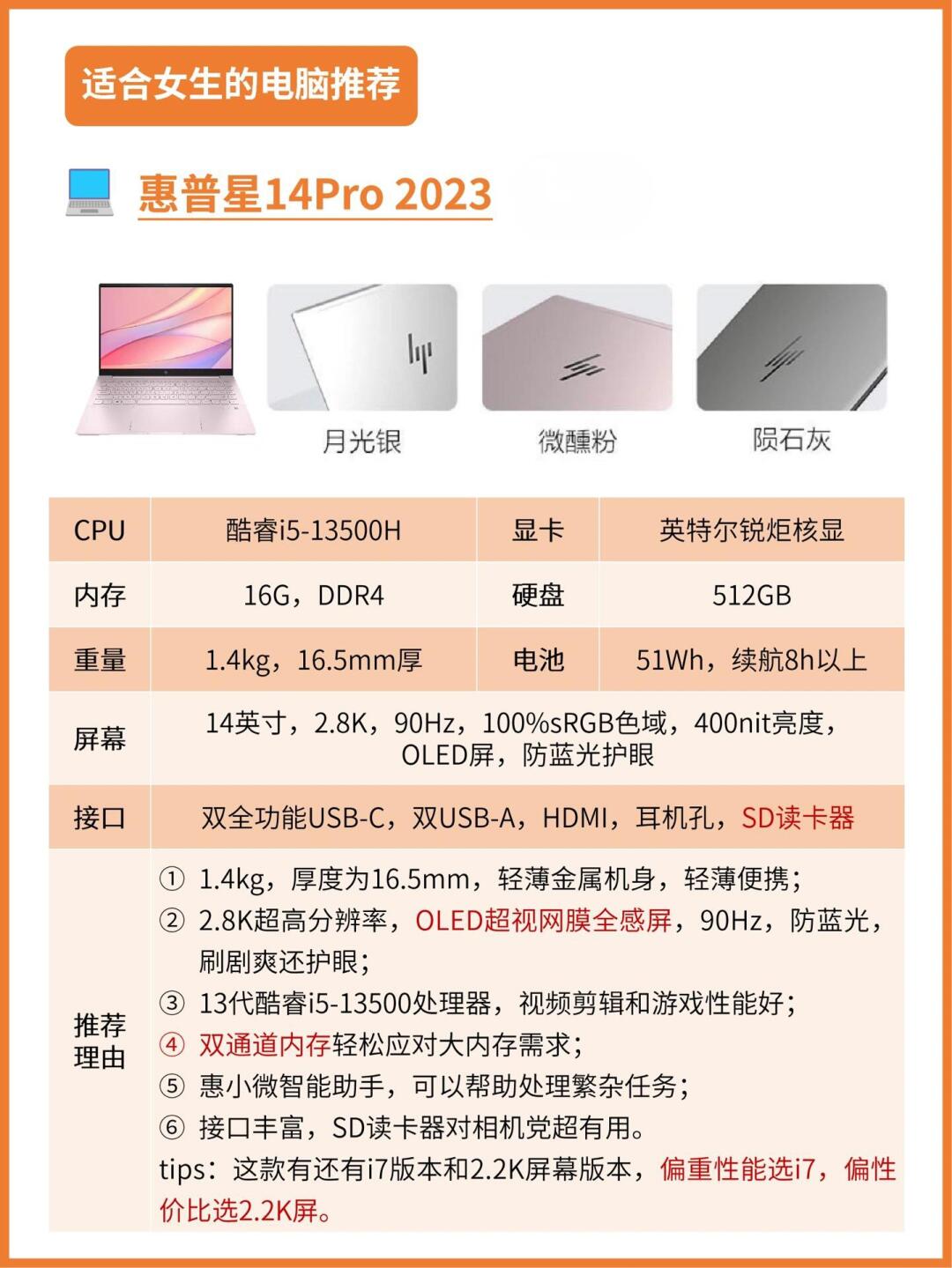 惠普星14详细参数图片