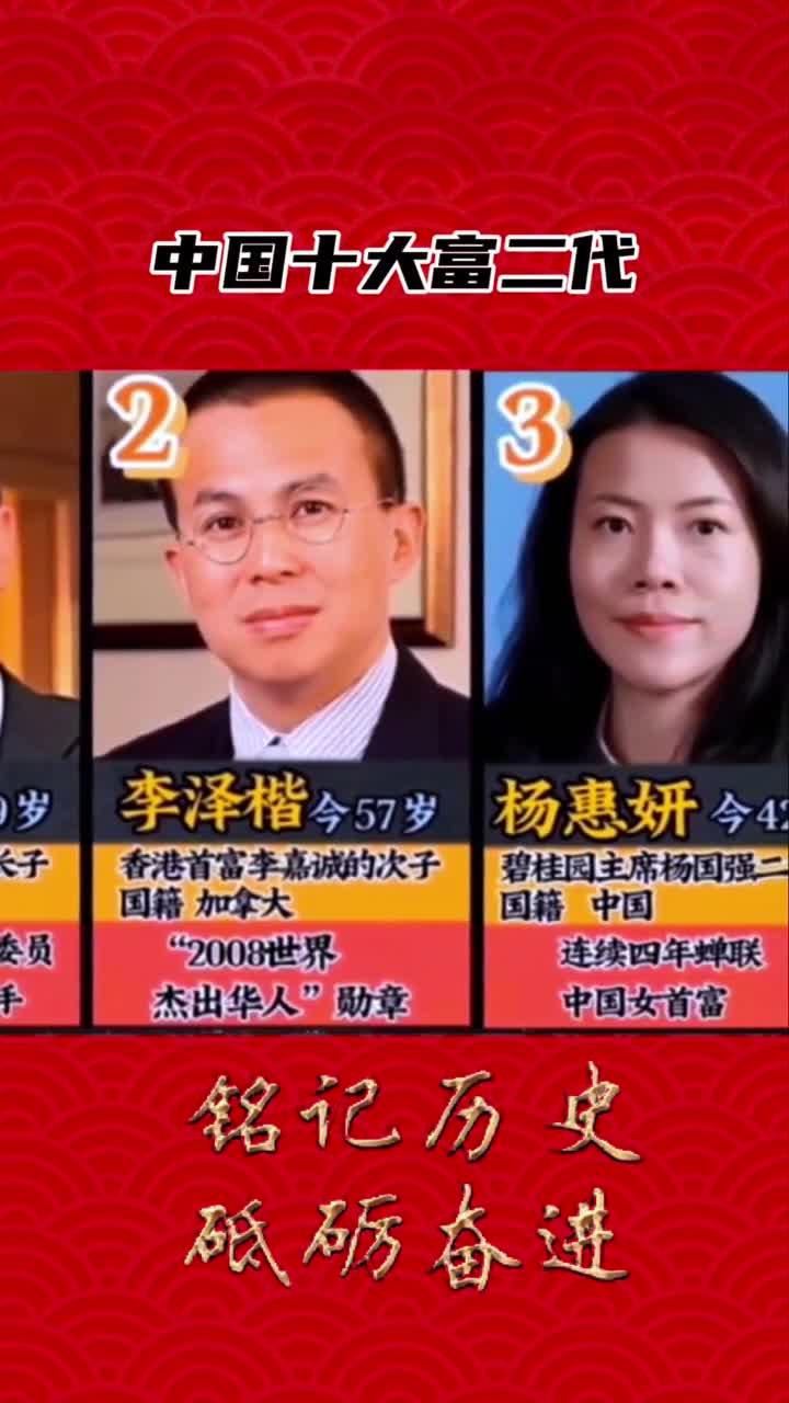中国富二代排名
