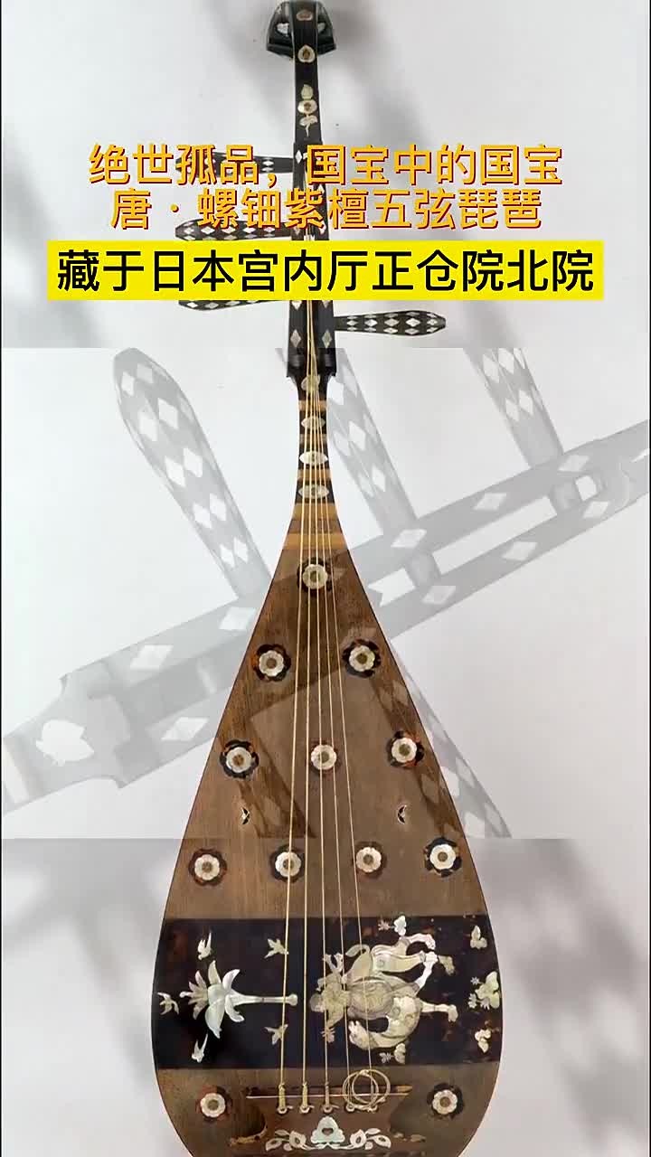 唐朝朝唯一五弦琵琶现藏日本宫内厅正仓院
