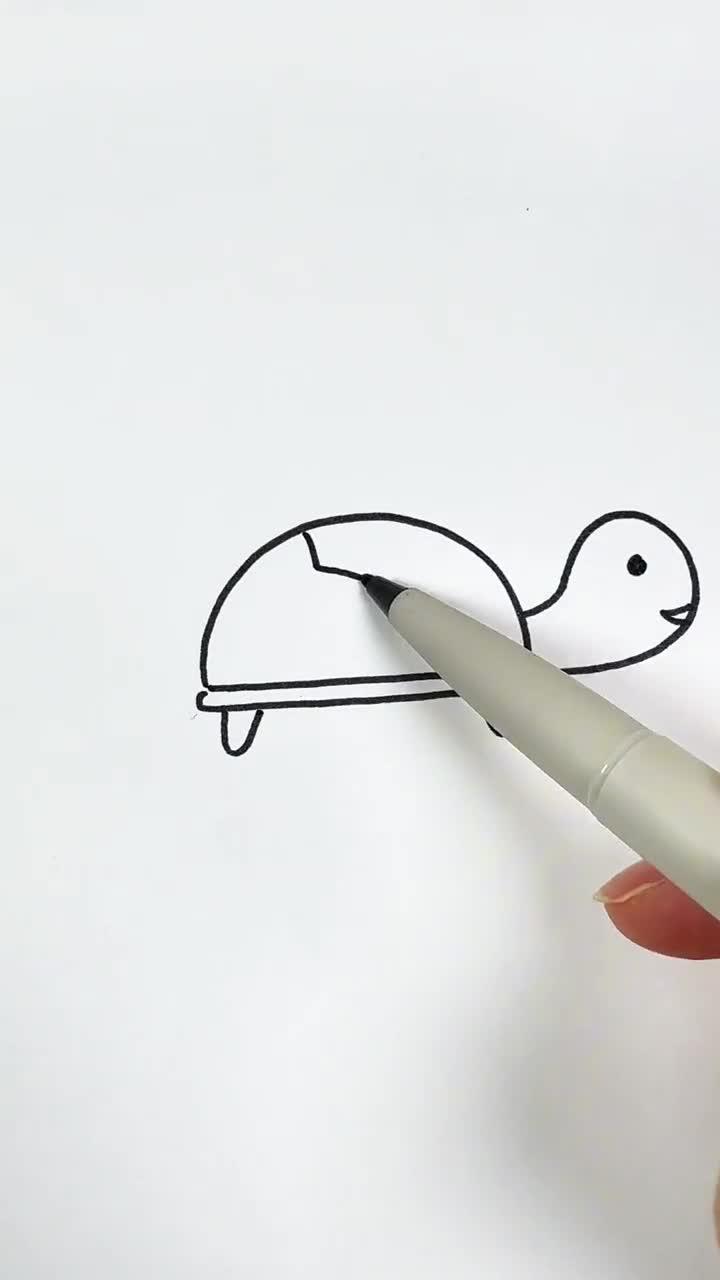 小乌龟这样画简单又可爱