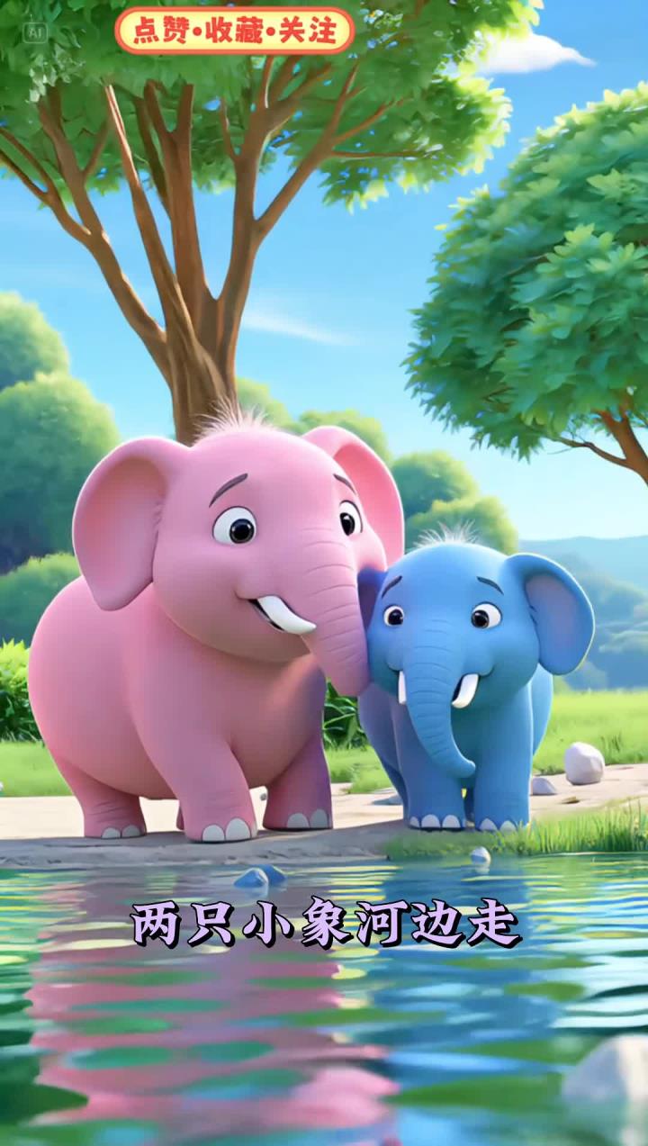 启蒙早教儿歌《两只小象》