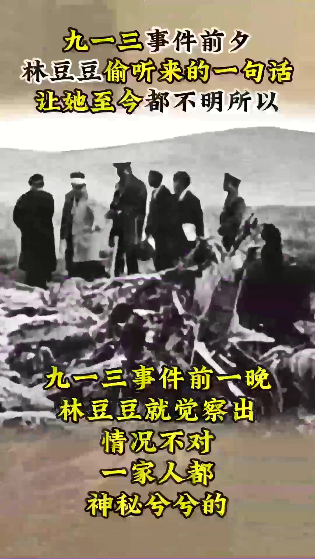 九一三事件前夕,林豆豆偷听来的一句话,让她至今都不明所以