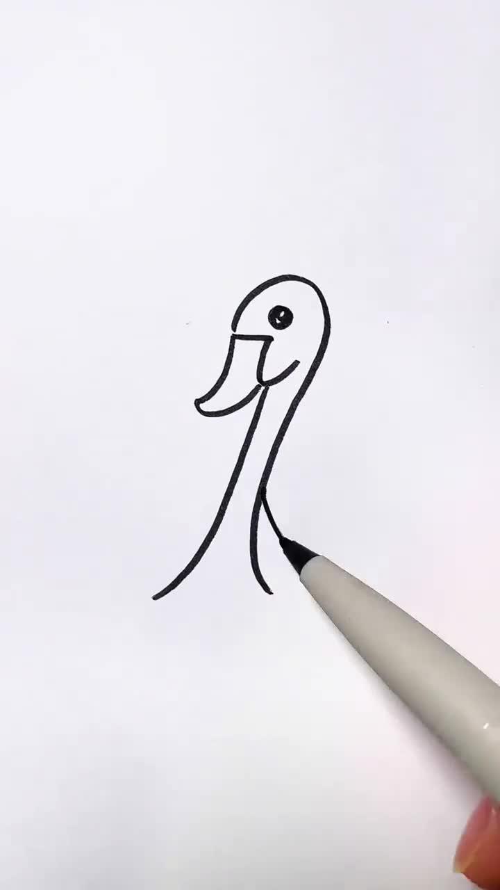 大白鹅这样画一学就会,快来试试吧