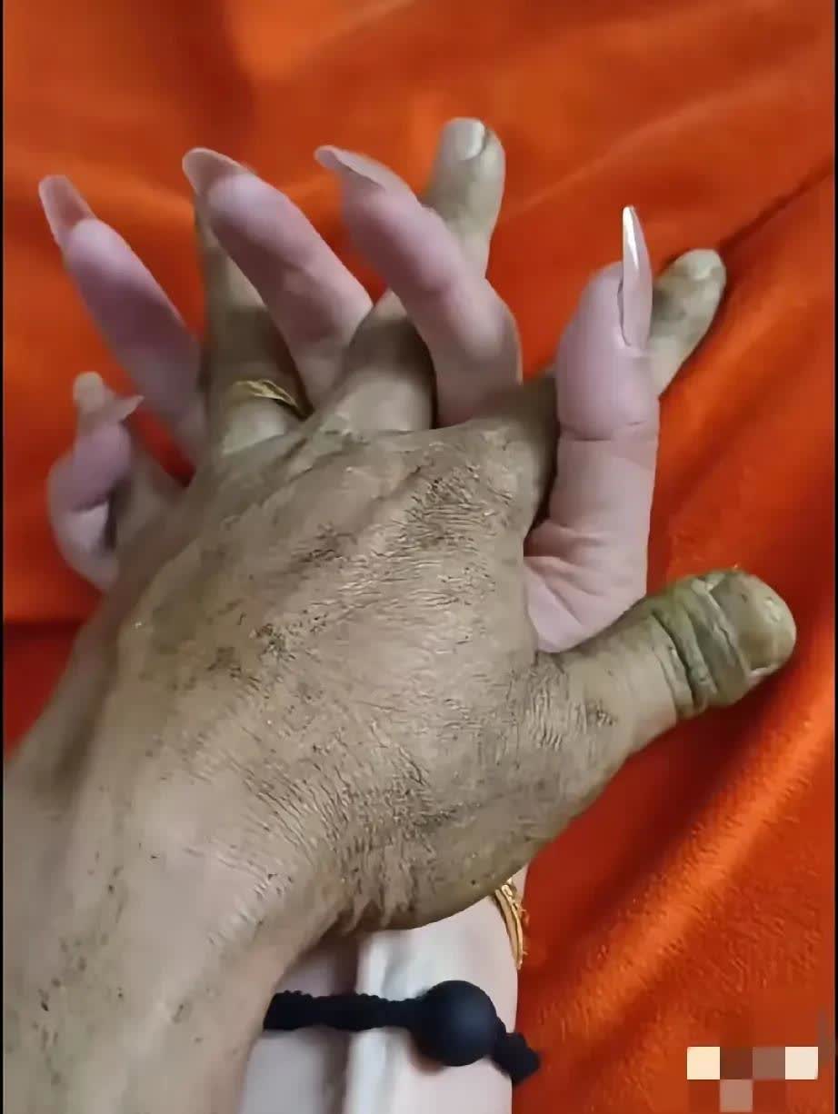 你能想象到他们是夫妻吗,绝大部分人会说他们不是,因为这两双手放到一