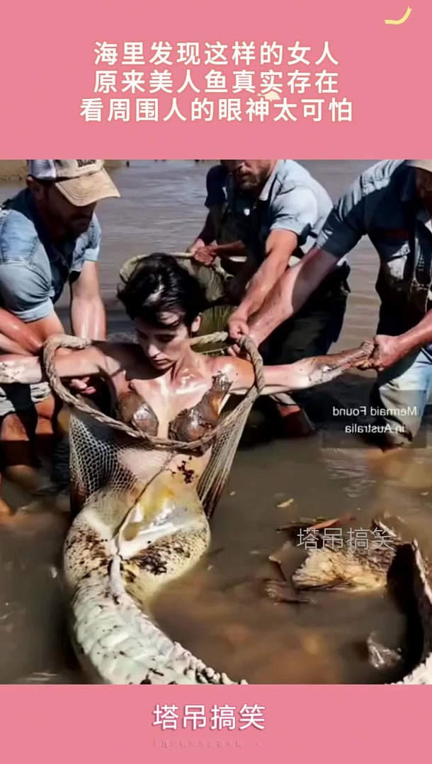 海里发现这样的女人,原来美人鱼真实存在,看周围人的眼神太可怕