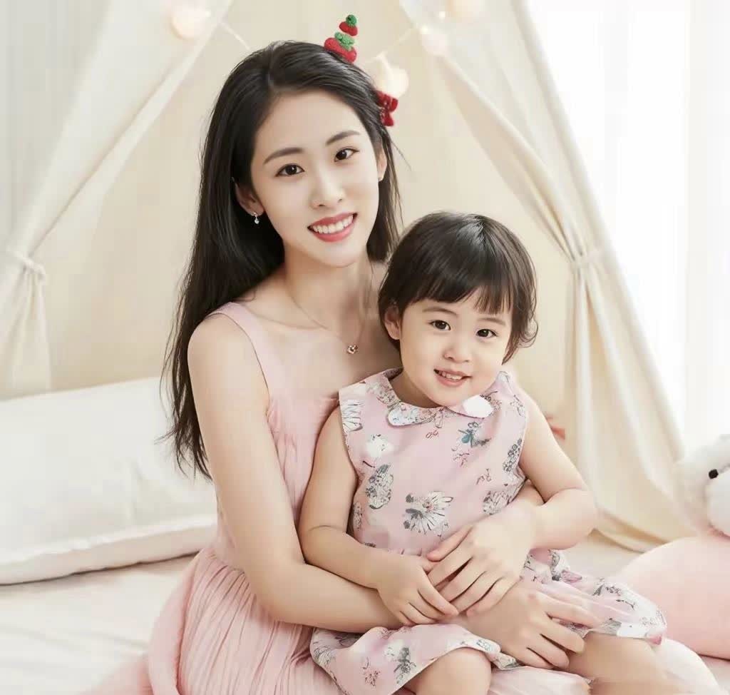 情人节当天,张碧晨温情脉脉地分享了与女儿的合照,母女二人笑容灿烂