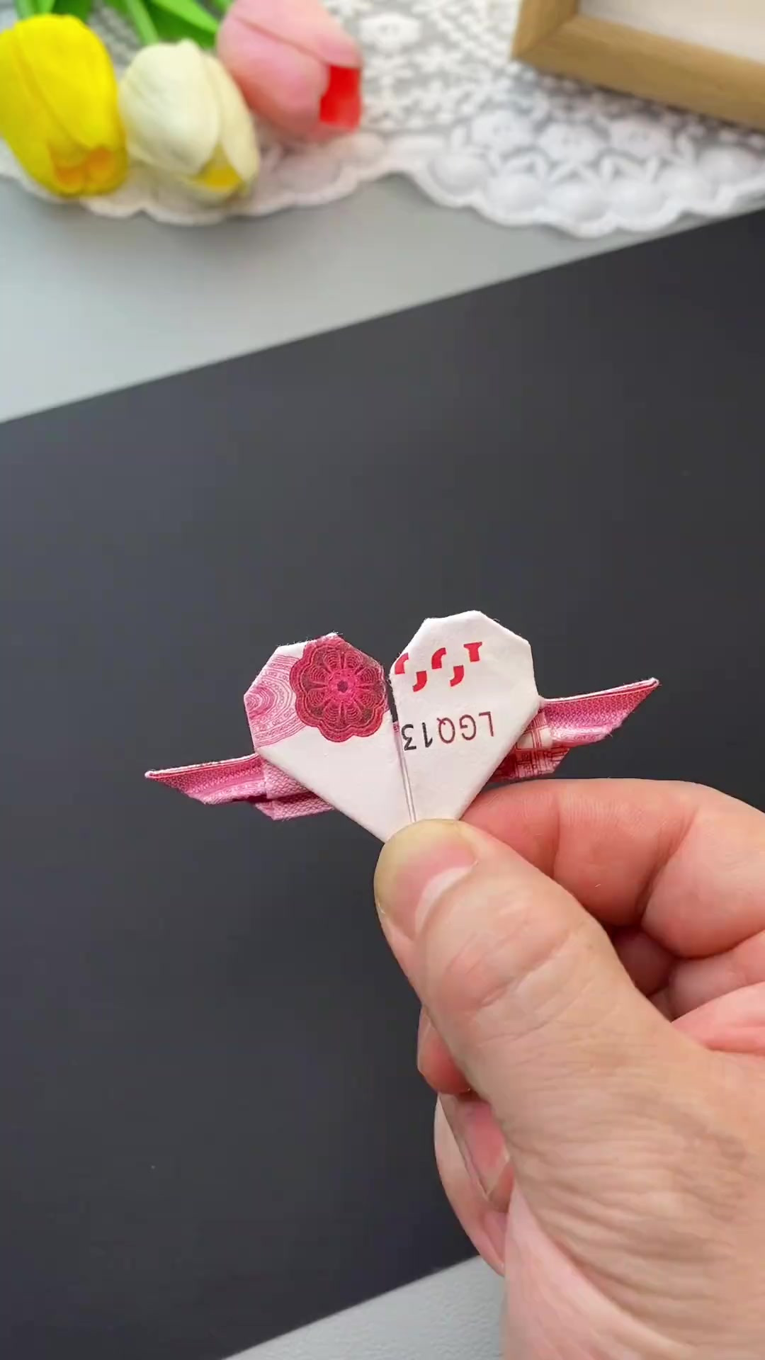 带翅膀的爱心折纸教程!教你折一个带天使翅膀的爱心,简单又好看