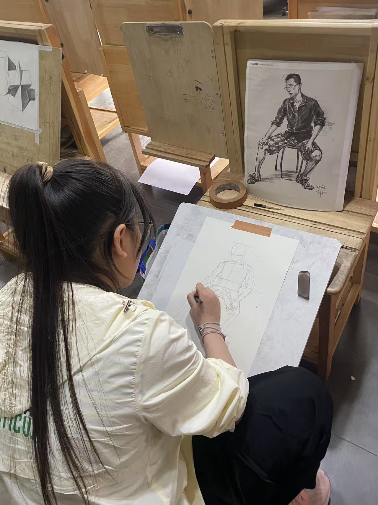 20250510写实素描中级课#美术书法##教育培训##零基础学美术书法