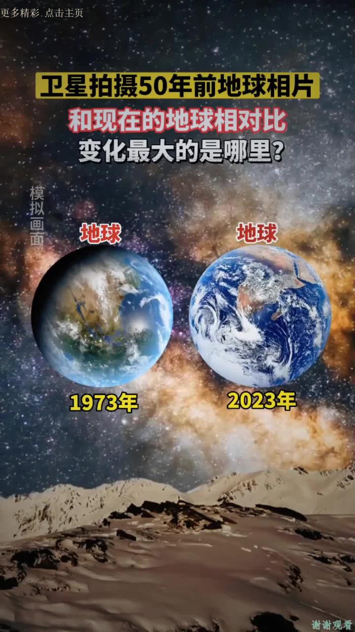 卫星拍摄50年前地球相片,和现在的地球相对比,变化最大的是哪里?