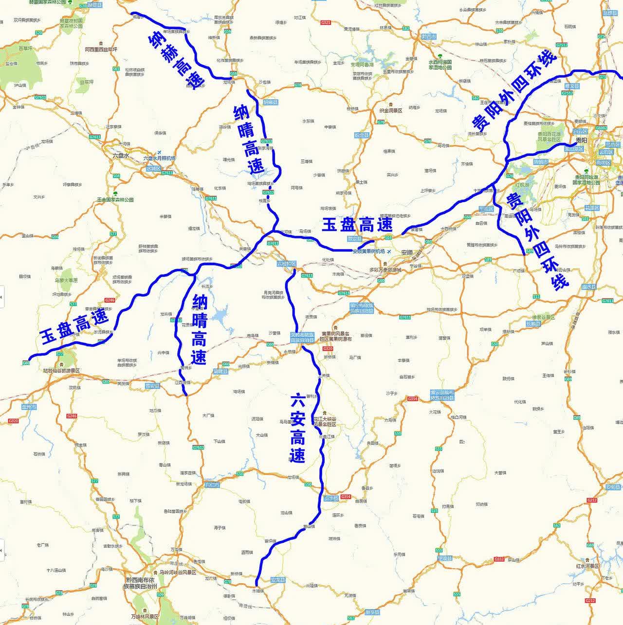 高速路线图纳晴高速路线图西和高速线路图纳晴高速公路途经地贵州高速