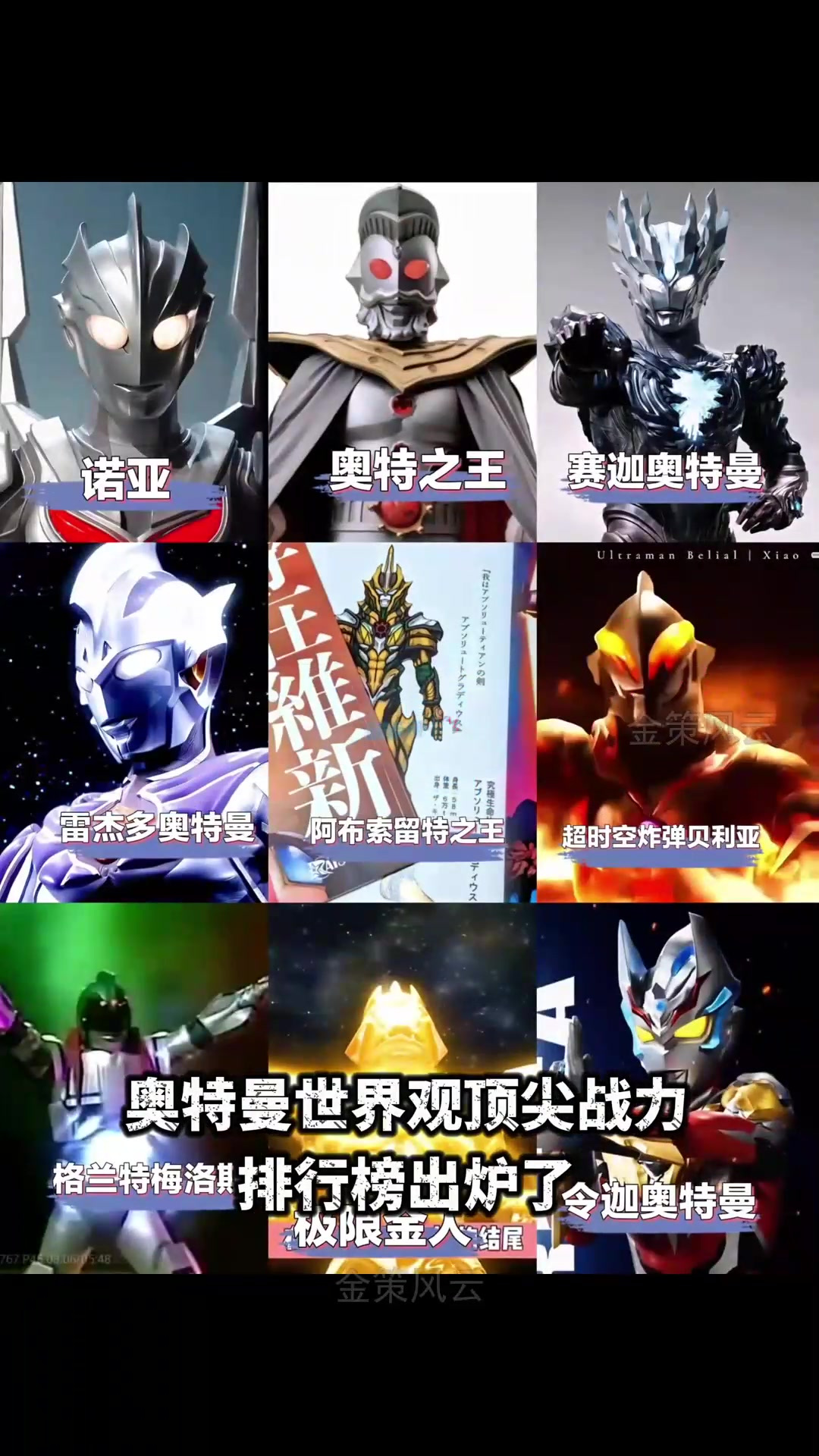 奥特曼世界观顶尖战力排名