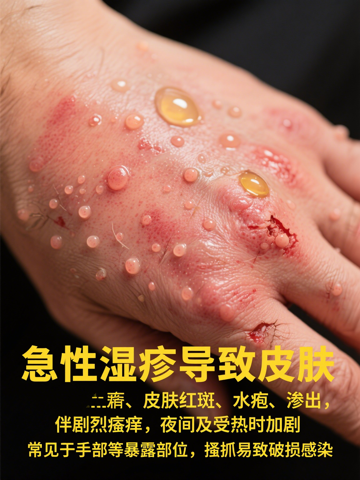 下面为大家详细介绍男性湿疹的症状