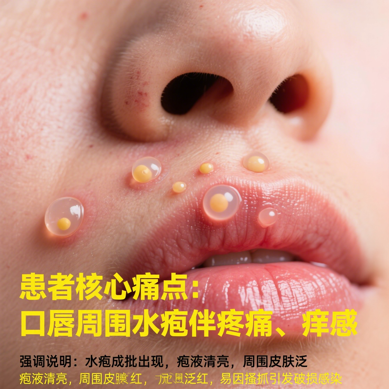 疱疹是由疱疹病毒感染引发的皮肤病,症状多样,不