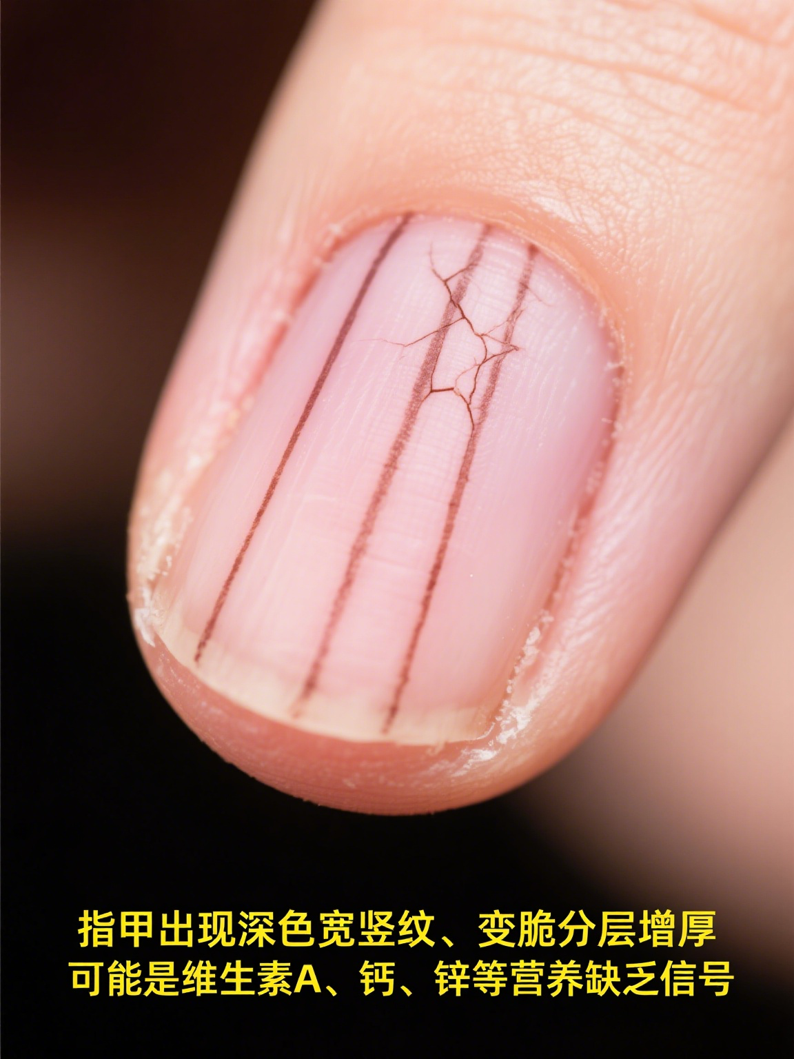 指甲有竖纹是身体的什么原因 很多人偶然发现指甲上出现竖纹时,都会