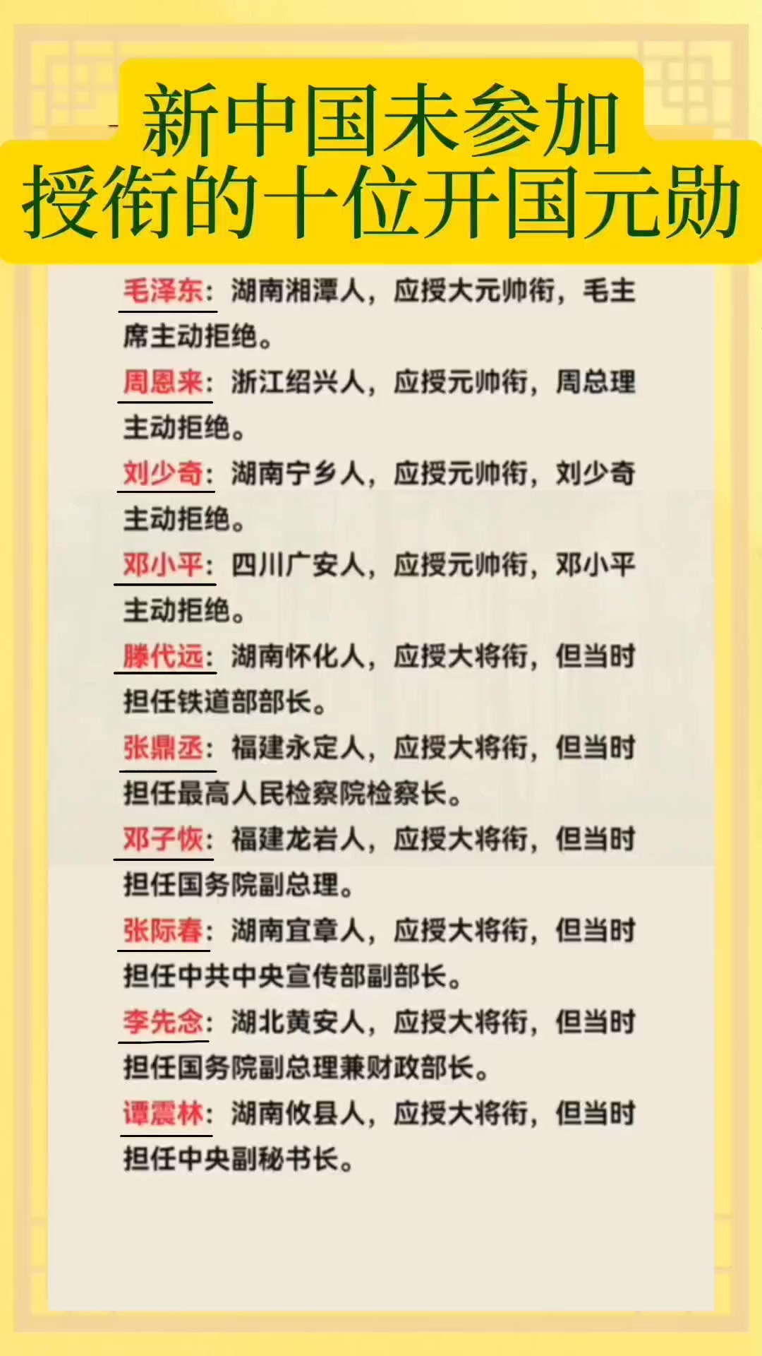 开国授勋名单
