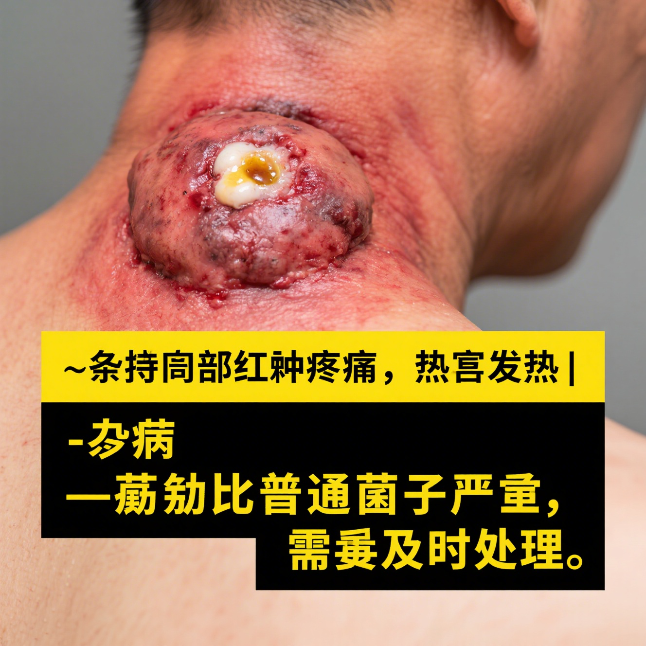 它可比我们常见的小疖子严重多啦,通常表现为局部皮肤