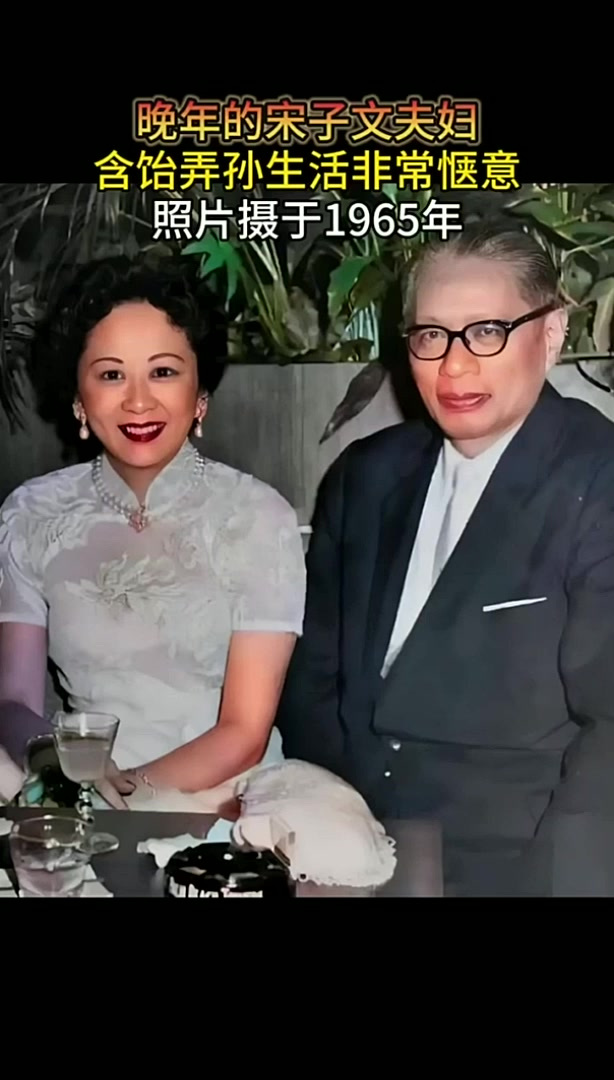 你现在看到的是71岁的宋子文与58岁的张乐怡,1965年于美