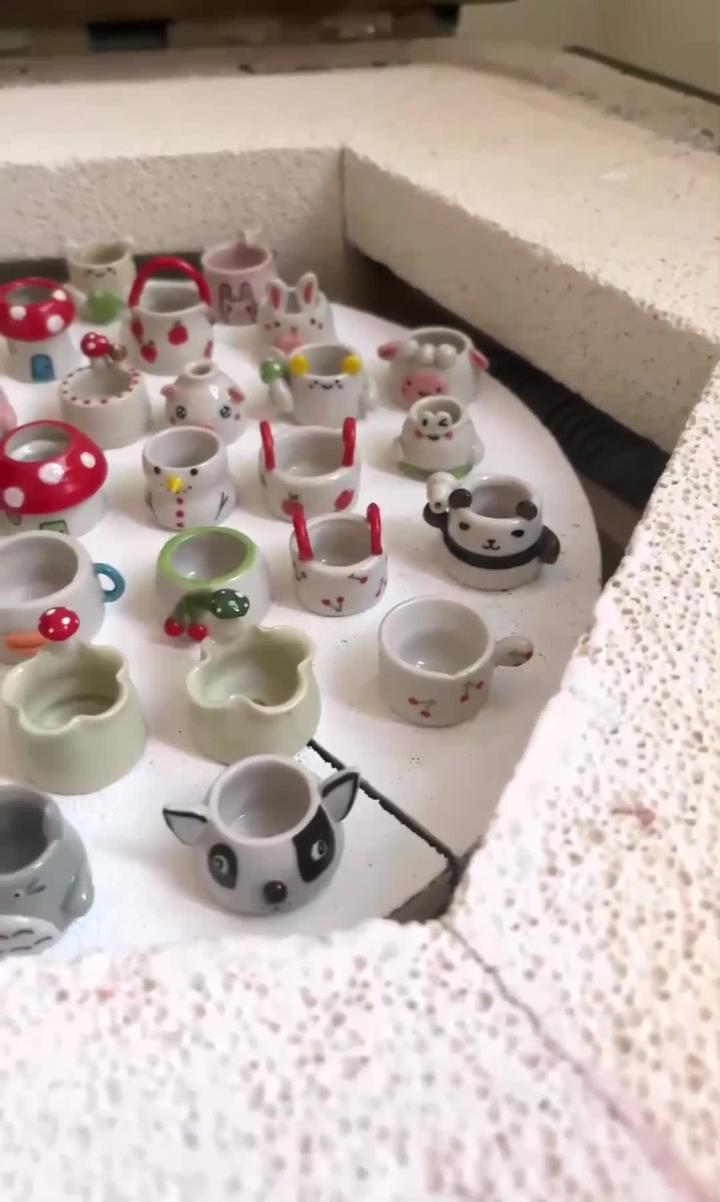 手工迷你陶瓷小花盆开窑啦!超迷你超可爱