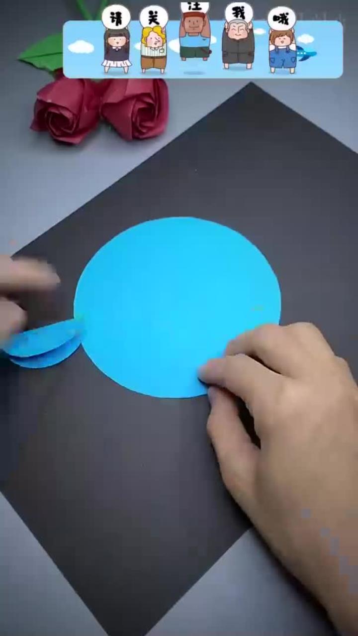 用圆形拼一个八爪鱼,简单好看,快来试试吧
