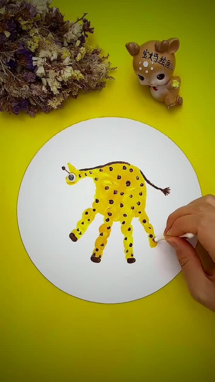 手印画 丙烯画 水粉画 儿童水粉画 画画教程