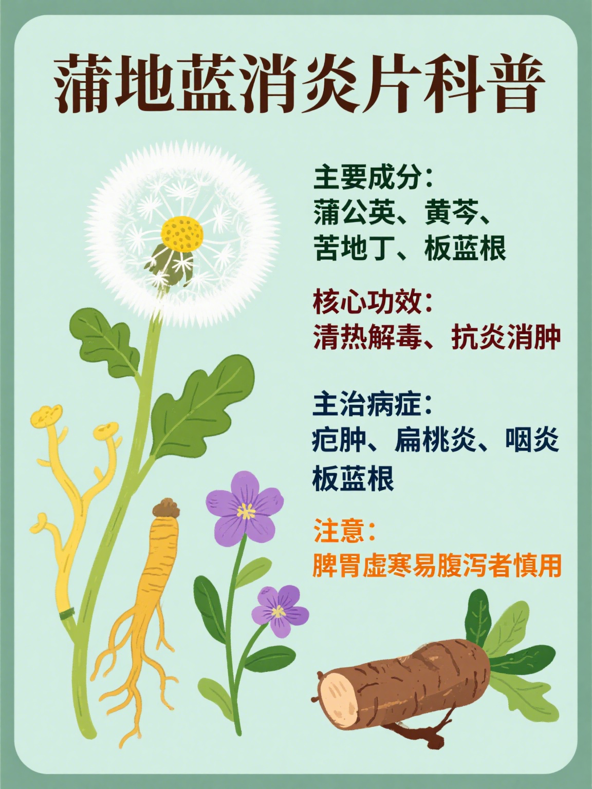 蒲地蓝消炎片功效作用与主治