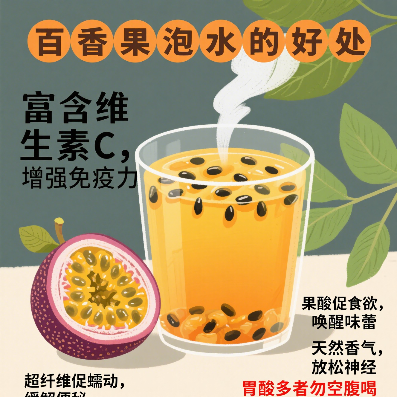 百香果蜂蜜泡水的功效与作用(百香果蜂蜜泡水喝)