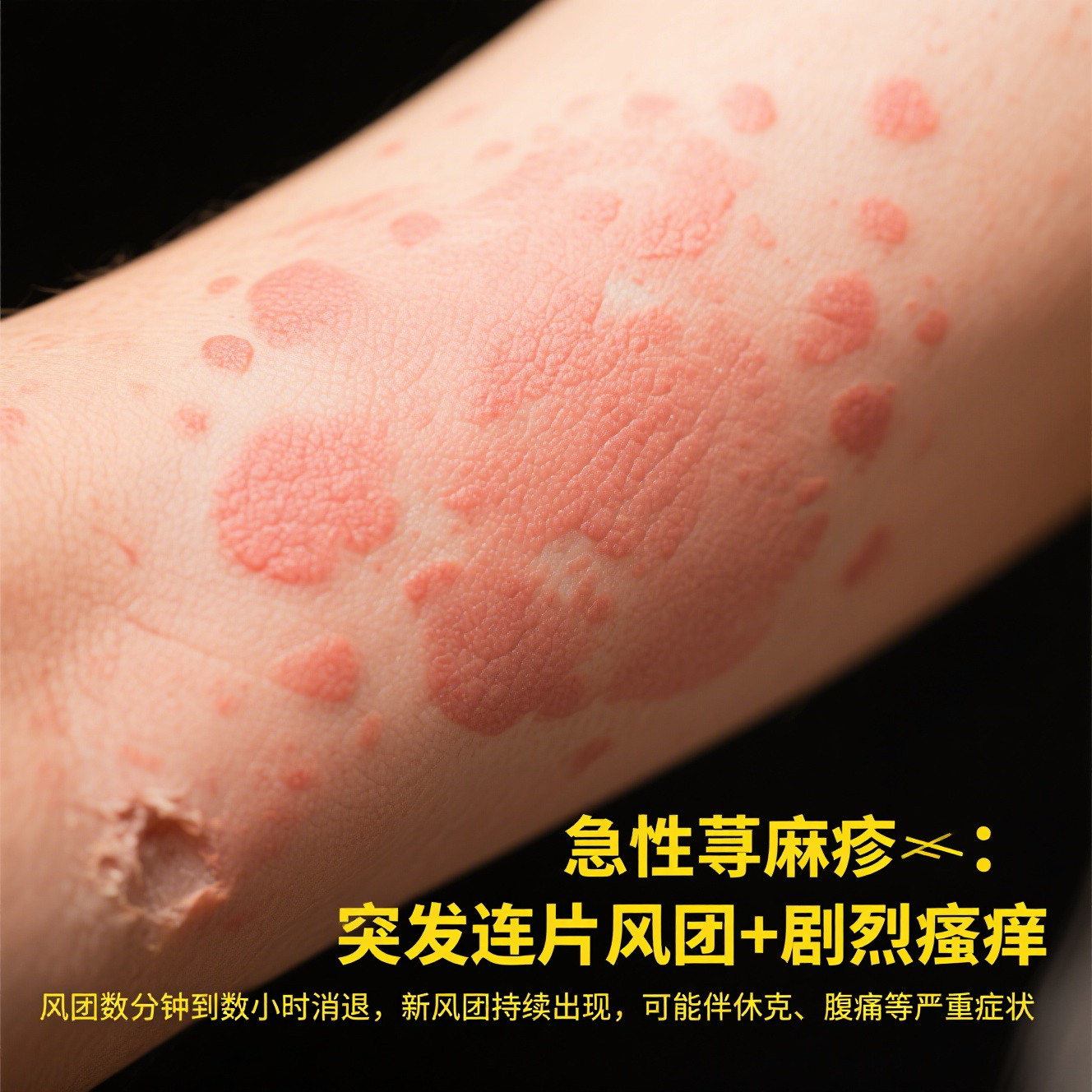 荨麻疹,常被称为"风疹块",是一种常见的皮肤疾病
