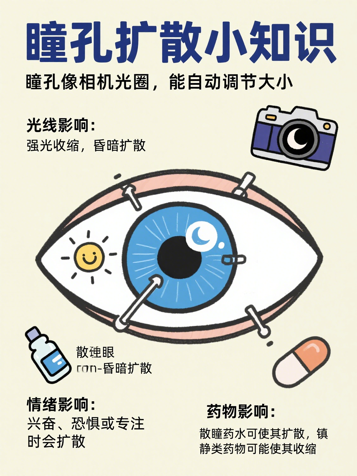 瞳孔扩散,指的是眼睛虹膜中间的圆孔