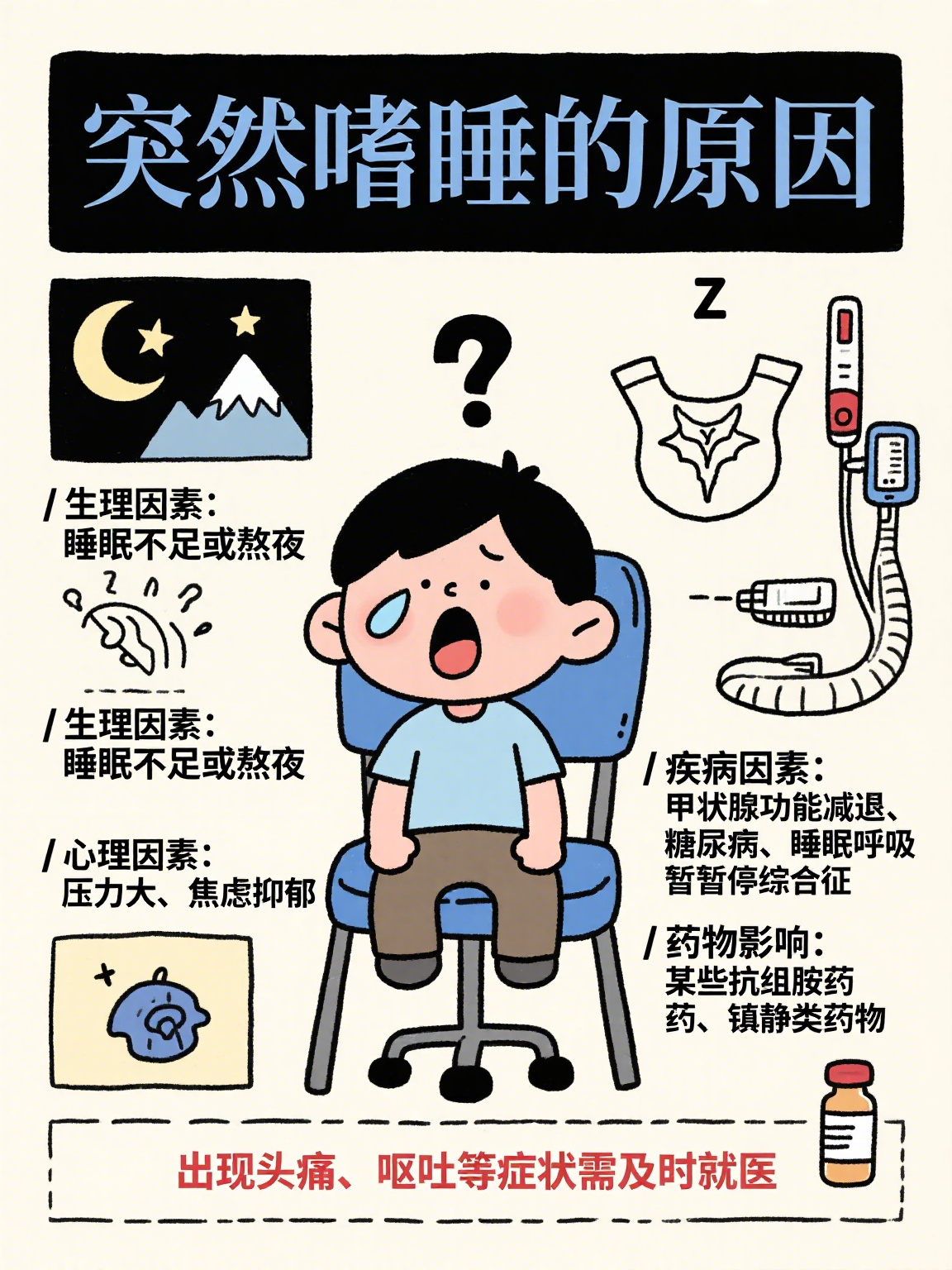从生理角度看,前一晚睡眠质量差或熬夜,身体会通过