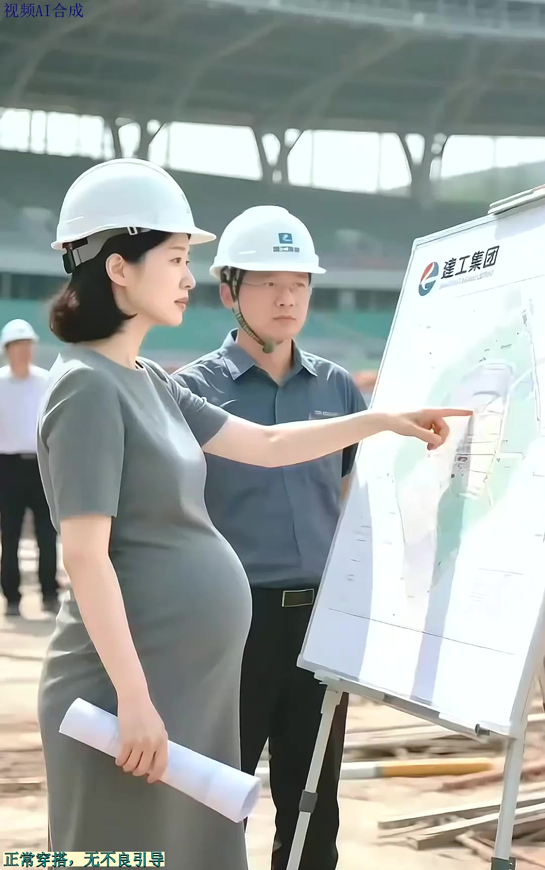 挺着大肚子坚持工作