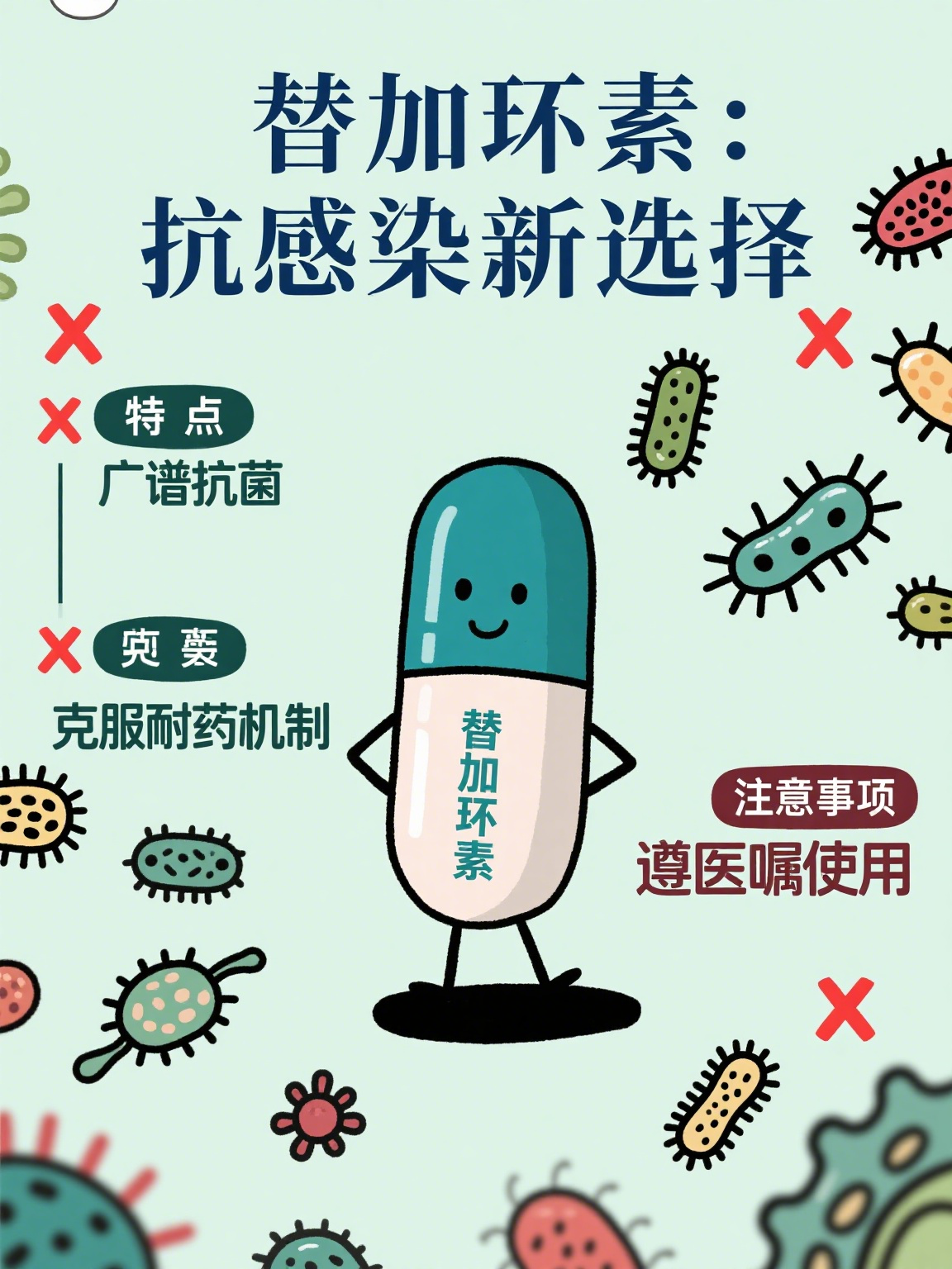 替加环素是一种新型的广谱抗生素,属于甘氨酰环素类药物,在