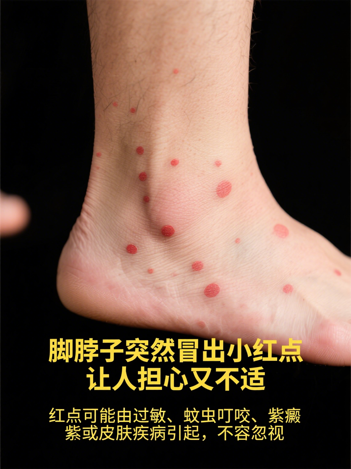 脚脖子上起小红点是怎么回事