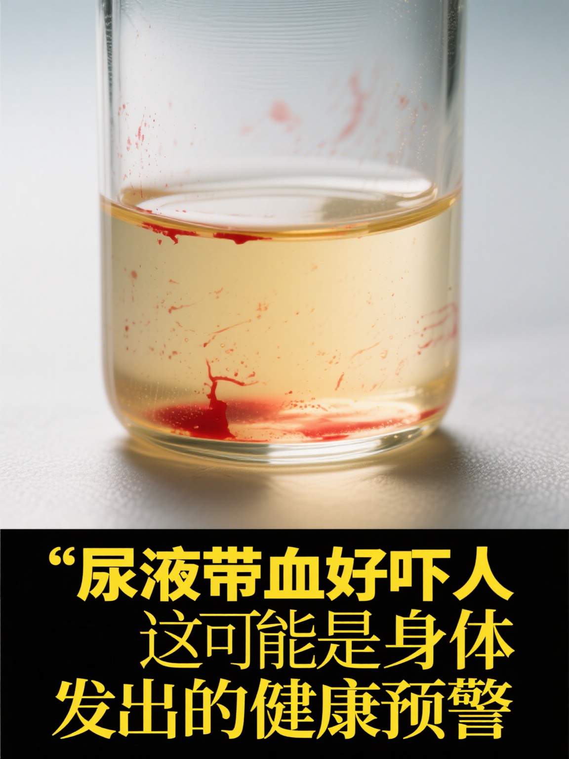 这种尿液中带血的情况,医学上称为血尿,可能是身体发出的健康预警信号