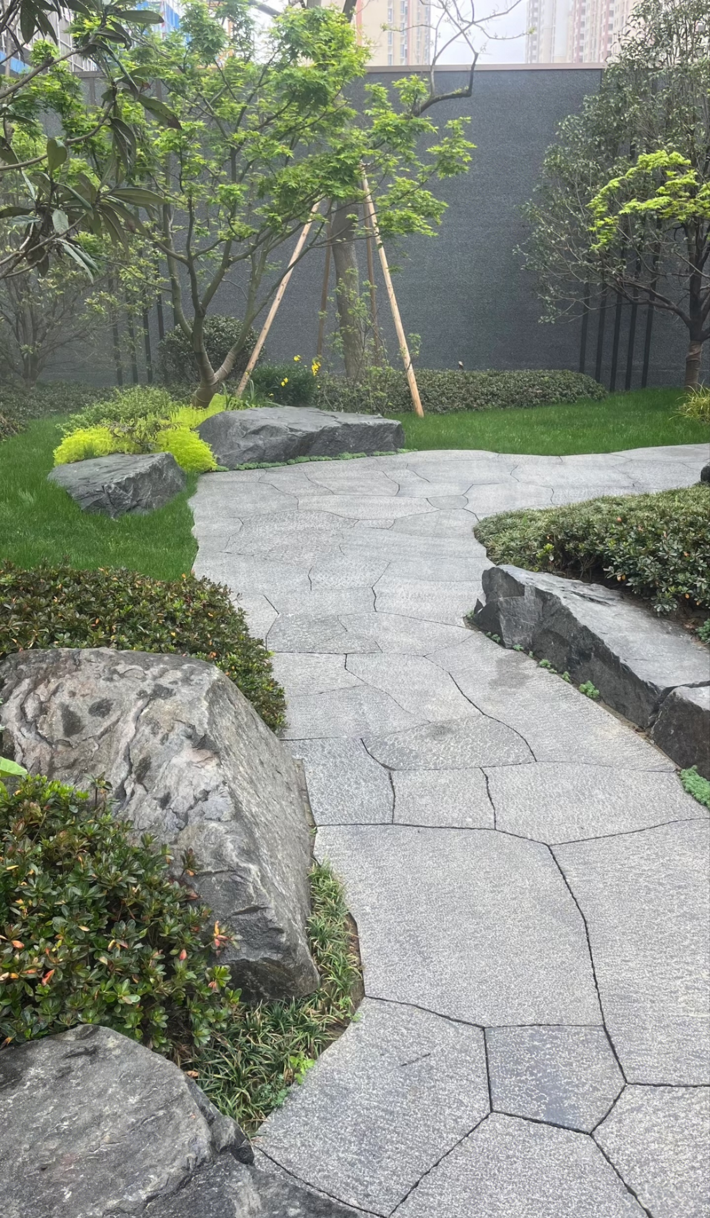 石皮汀步路日式景石 #石皮汀步路#