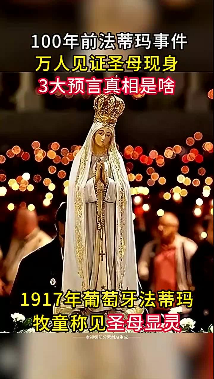 100年前法蒂玛事件,万人见证"圣母现身",3大预言真相是啥?