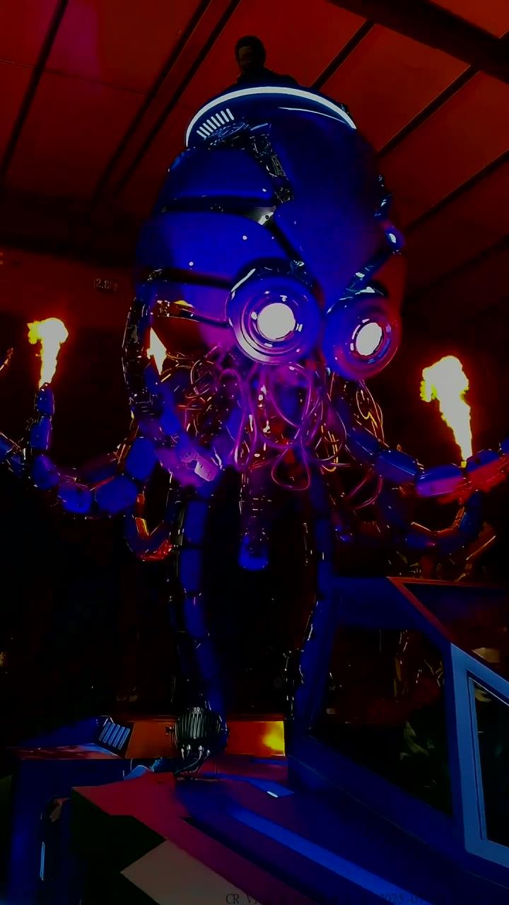 喷火机械章鱼:趣味无限的摇尾巴前行方式