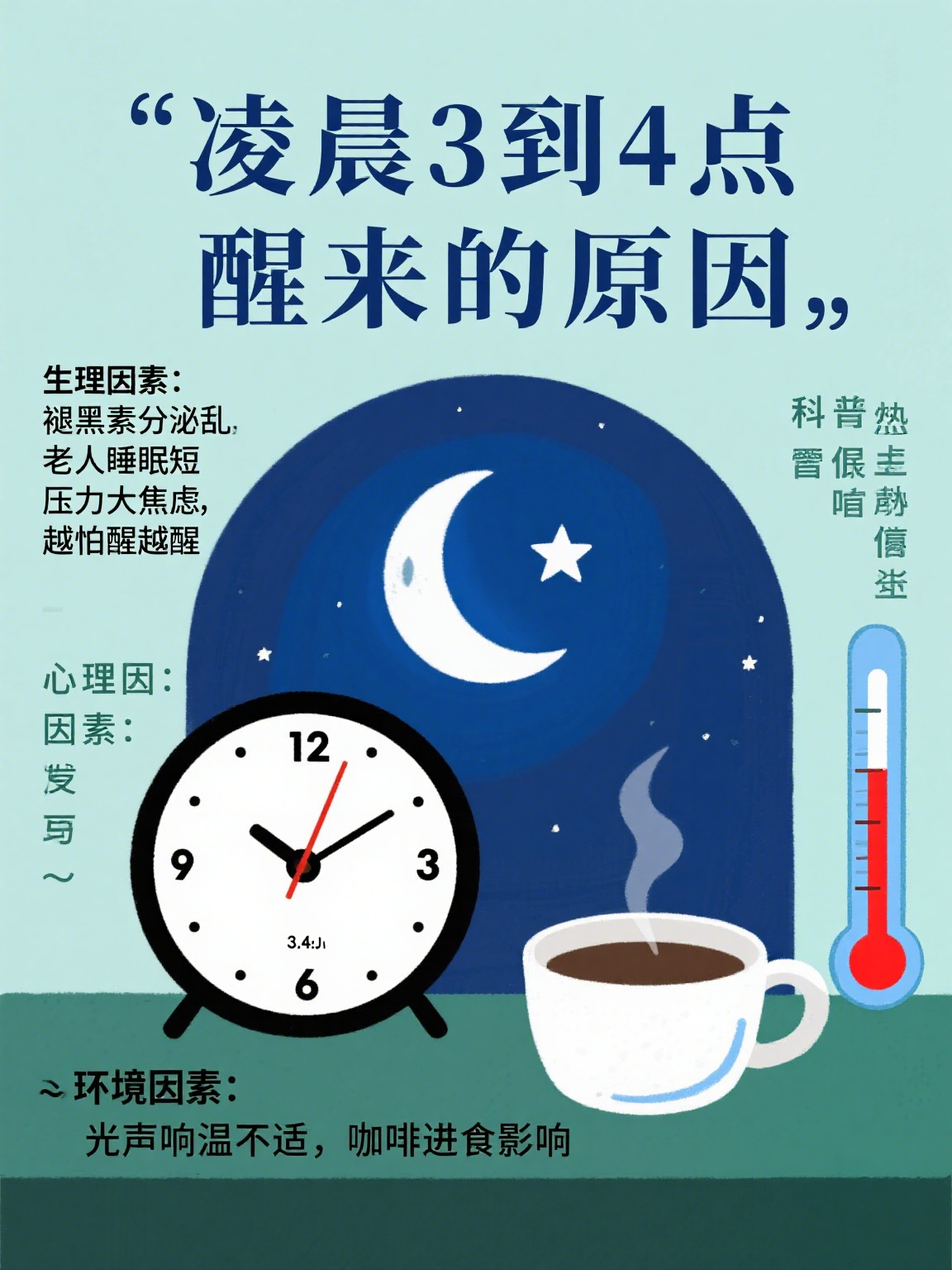 夜间褪黑素本应维持较高水平助眠,但若作息紊乱,长