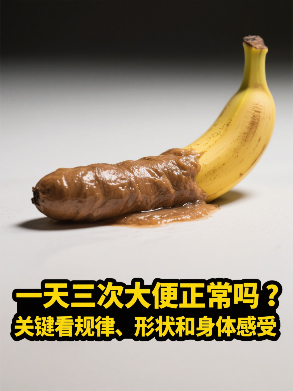 如果你的排便规律一直是每天三次,且大便形状呈香蕉状,颜色为黄褐色