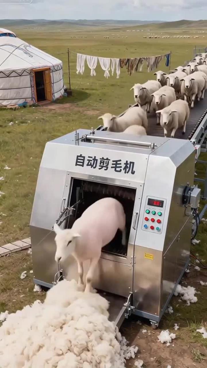 自动剪毛机,牧羊们人工费都省了不少