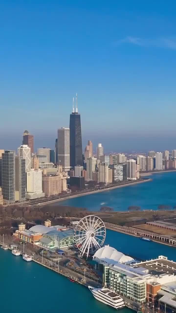 芝加哥航拍:立体史诗般的城市全貌,细节诉说辉煌与传奇