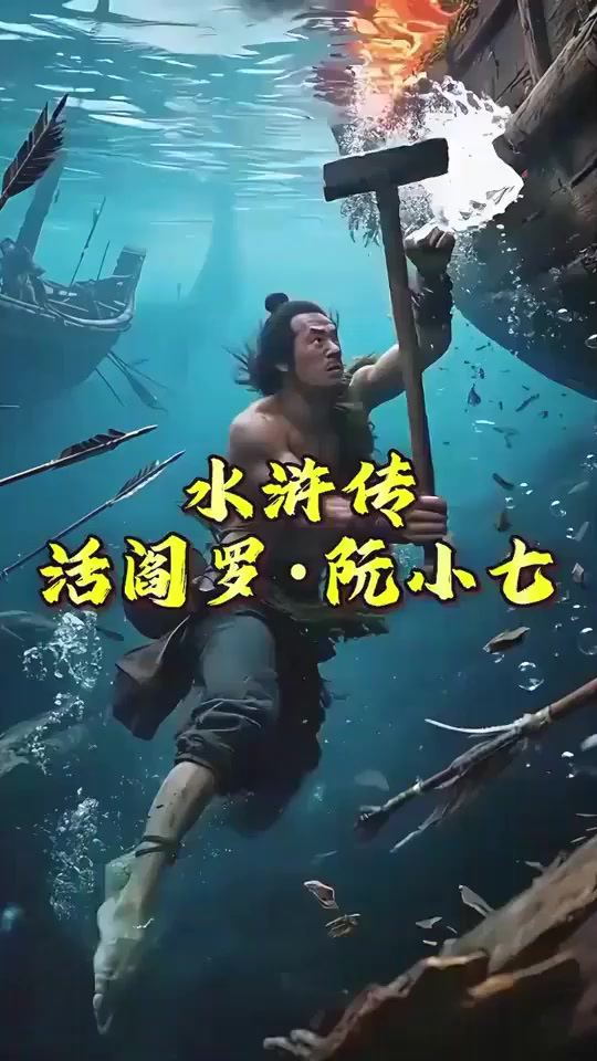 史上最疯梁山汉!阮小七蹲船头啃窝头,敢拿毒酒酒