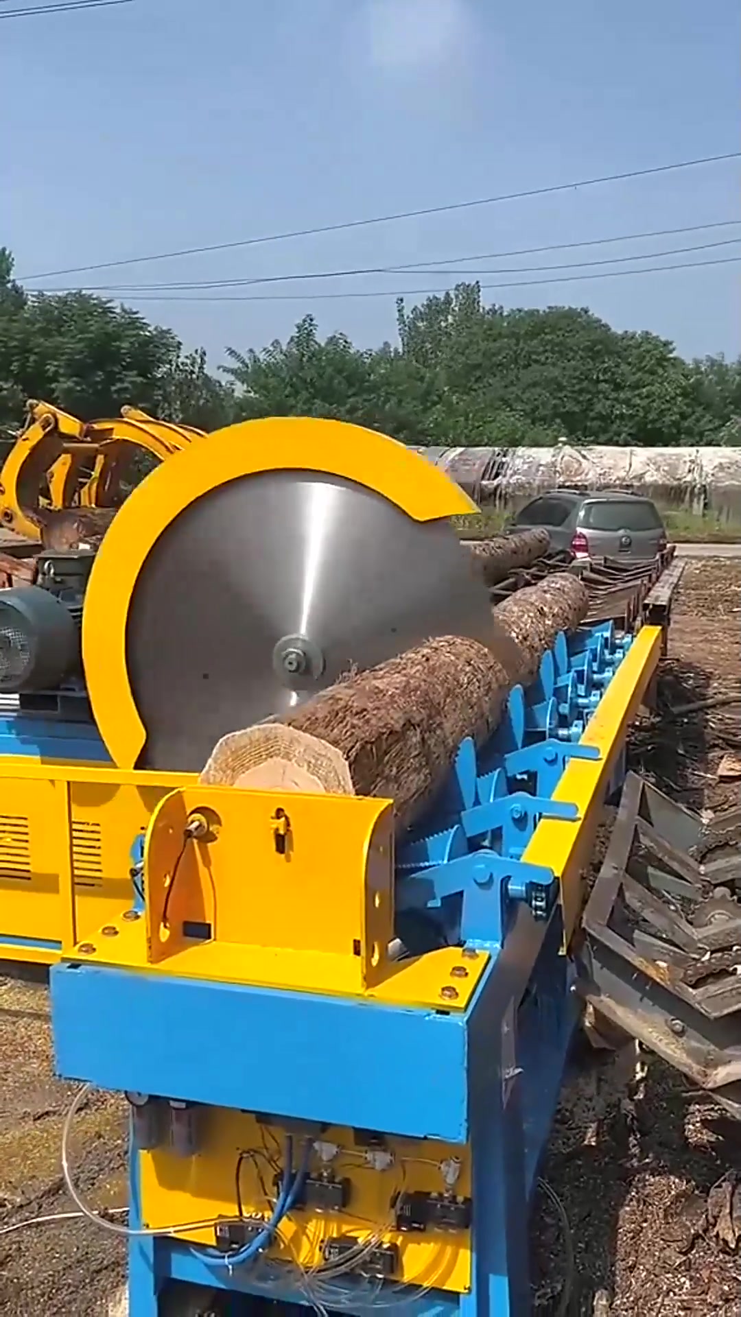 木材自动切断机,这机器太好用了!